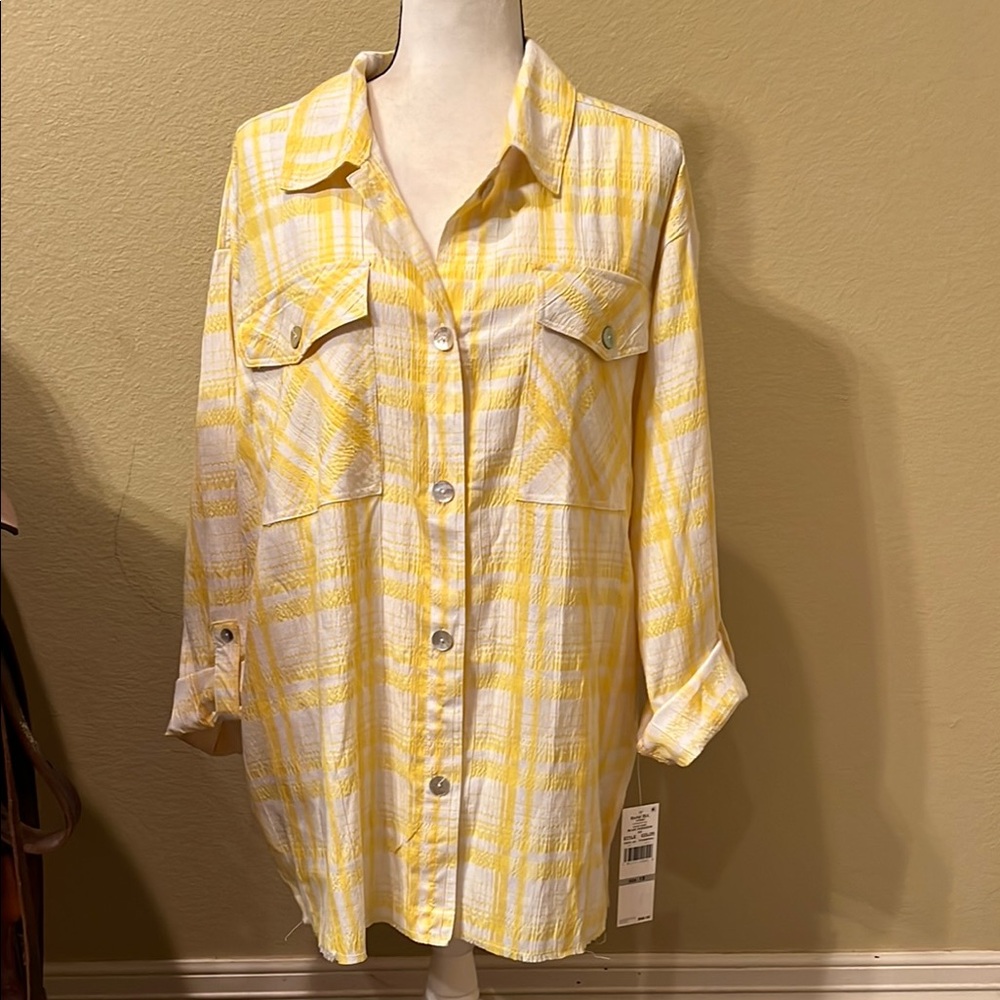 👚 NWT Ruby Rd. brand women’s long sleeve button down shirt